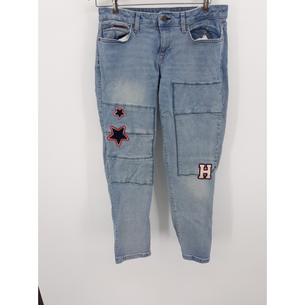Tommy Hilfiger boyfriend patchwork women's jeans size 4.